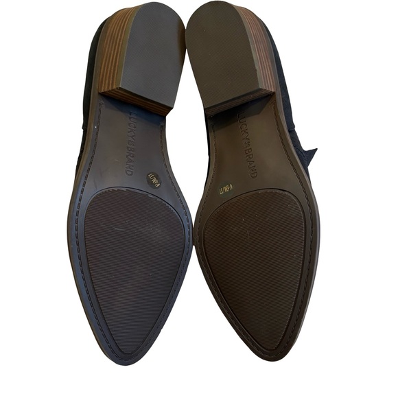 Lucky Brand Mahzan Slip On Loafer Black Nubuck Leather, Sz 6.5 - Picture 15 of 15